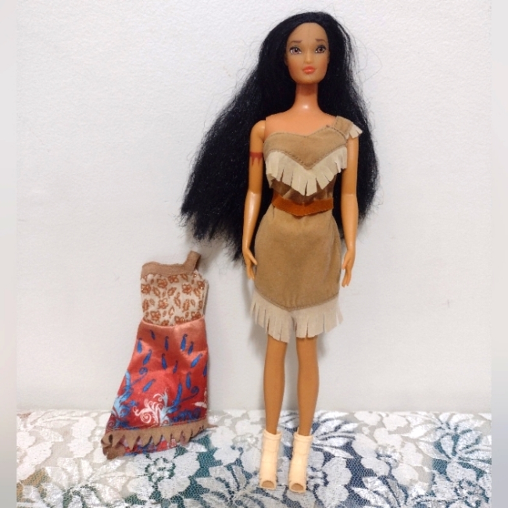 Pocahontas Barbie Doll Clothing Dress Shoe